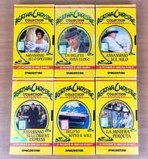 Lotto 6 Cassette VHS Agatha Christie Collection Poirot Miss Marple De Agostini