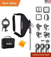 Softbox 32"x32" con Staffa S2 S-Type Speedlite, Kit Soft Box Montaggio Arco per...