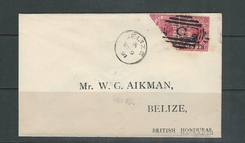 British honduras 1891 - british, bisect