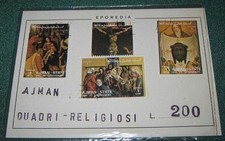 Francobolli/Stamps/Asia/Emirati Arabi/Ajman/Quadri Religiosi/Eporedia Pz.4