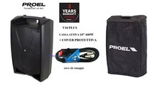 Proel V10 PLUS Cassa ATTIVA amplificata 10" 600W MONITOR CON COVER e CAVO