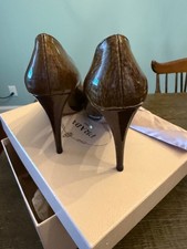 Prada Vernice St. Pony Heels