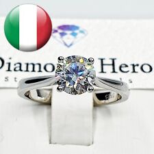 Anello solitario Diamante in Moissanite certificato 1ct ring diamond
