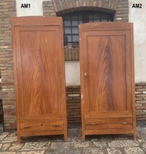 antico armadio dispensa libreria a muro in legno massello ad un anta e cassetto