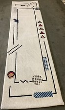 IVORY / BLUE 2'-3" X 9' Flaw