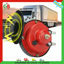 CLACSON DA PER AUTO CAMION 12V VOLT IMPERMEABILE FORTE POTENTE TROMBE CAMPER KIT