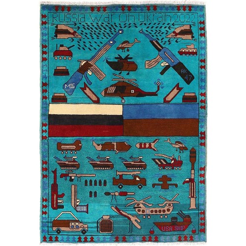 Vintage afghan war carpet - vintage,