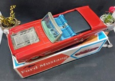 Yonezawa FORD MUSTANG No. 471 Tin Toy Battery Op. Japan 1960's L@@K VIDEO