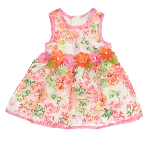 Vestito tulle rosa fiori