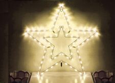 STELLA LUMINOSA DI NATALE 90 LED GRANDE 50X50CM DA ESTERNO LUCE CALDA 8 GIOCHI