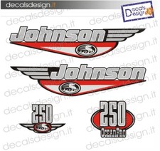 Adesivi motore marino fuoribordo Johnson 250 cv   gommone barca