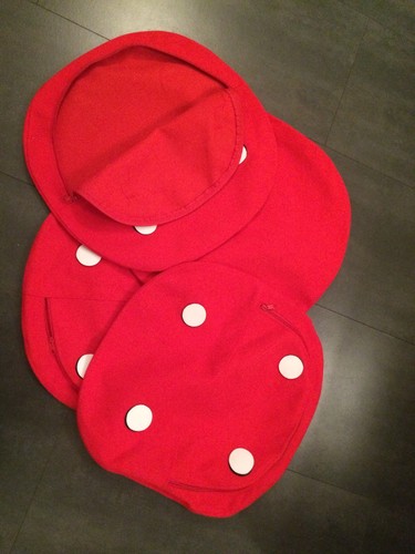 Housse coussin rouge tulip - rouge,