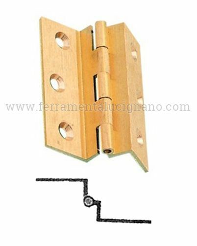 Cerniera per mobili ottonata - cerniera,