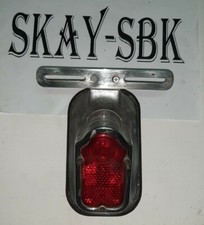 Faro Posteriore Porta Targa Moto D'epoca IN METALLO 