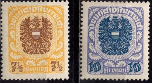 Austria 1920 1921 mlh 7 - , 7½