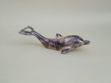 Apribottiglie in silver plated vintage a forma di delfino metà '900 design Italy