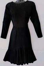 Abito nero scamosciato con