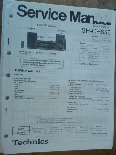 Technics ch650 sound system - technics,