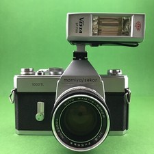 Mamiya / Sekor 1000TL Body, obiettivo, flash, tappo, custodia in pelle originale
