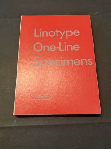 1958 linotype one line - linotype, one-line