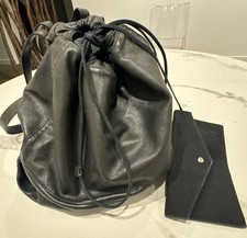 Zainetto Donna Saint Laurent Pelle Nero Logo Argento Certificato Originale