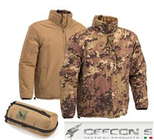 Defcon 5 giacca giubbino parka reversibile mimetica vegetata italiana militare 