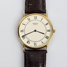 Orologio da uomo SEIKO Classico Quadrante Numerico Romano. Lunetta Colore oro