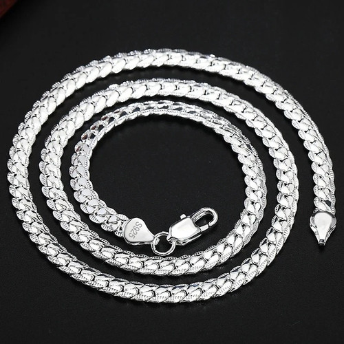Collana catena argento