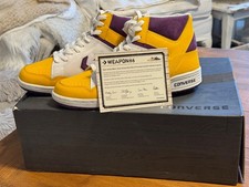 Sneakers Converse Lakers Magic Johnson Weapon retrò nuove con scatola uomo 11 donna 12,5