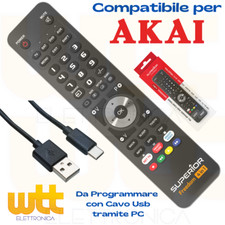 Telecomando universale per AKAI Tv Decoder Ricevitori Dvd 4in1 Programmabile
