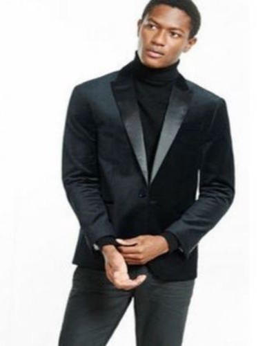 Uomo velluto nero blazer - uomo,
