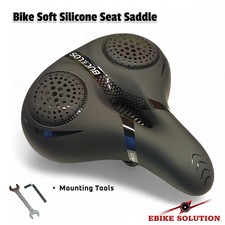 Allargare Sella Silicone Bici Bicicletta Morbida Imbottita Cuscino Sedile Ciclismo MTB