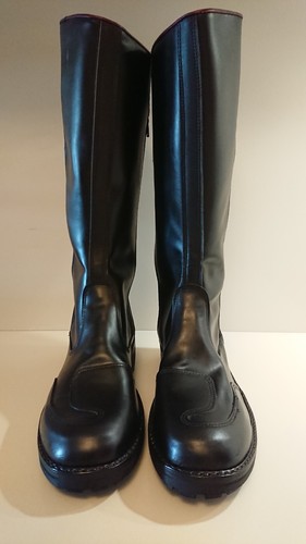 Stivali pelle nero zip - stivali,