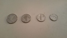 10 lire- 5 lire- 2 lire- 1