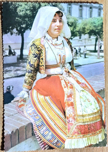 Cartolina costumi sardi - cartolina,