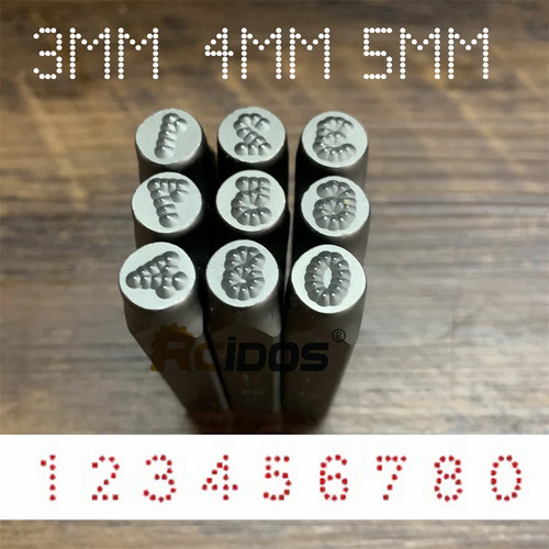 Numeri timbro punti 5mm - timbro,