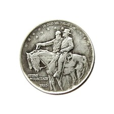 Moneta commemorativa in metallo argento 1925 STONE MOUNTAIN mezzo dollaro liberty