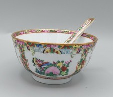 Tazza Ciotola Cinese in porcellana con cucchiaio 