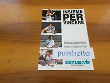 Advertising Italian Pubblicità TENNIS : ESTUSA racchette Connors Furlan Caratti