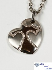 Ciondolo Cuore 585 Oro Bianco