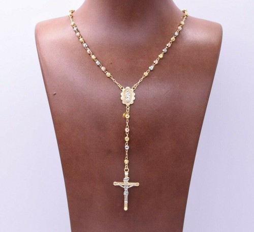 Collana rosario crocifisso - collana,
