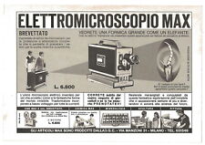 Pubblicità 1970 Elettro Microscopio MAX I.G.C. Milano