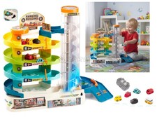 Grande Garage 4 piani set gioco garage pista macchine per bambini con 6 veicoli