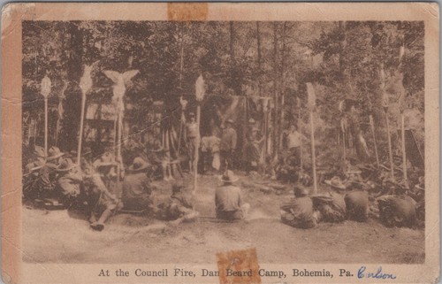 Postcard council fire dan - postcard,