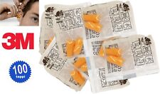 50 PAIA di TAPPI PER ORECCHIE 3M 1100 ANTI RUMORE LAVORO STUDIO 35 dB DORMIRE