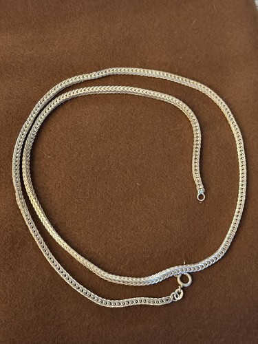 Collana catena grano - , argento