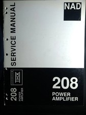 NAD 208 Amplificatore Manuale