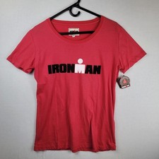 T-shirt Iron Man Triathlon donna M rossa nuova con etichette 951000120176 DIFETTI