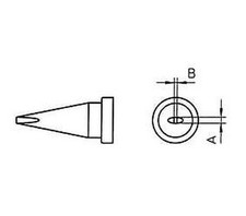 Saldatore punta 8mm h - 0.8mm, lt-h