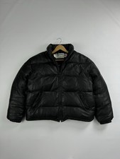 Raro piumino Schott USA pelle nera uomo made in USA originale  